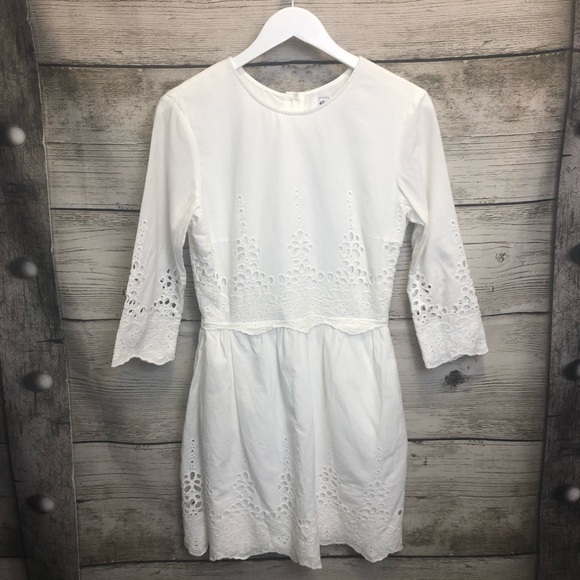 Dolce Vita White Eyelet A Line Mini Dress Medium - Picture 2 of 15